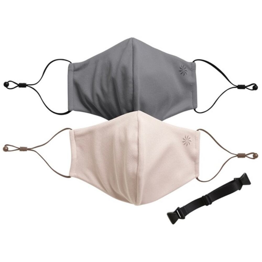 Athleta Activate Facial Mask Two Pack Pink and Osprey Gray